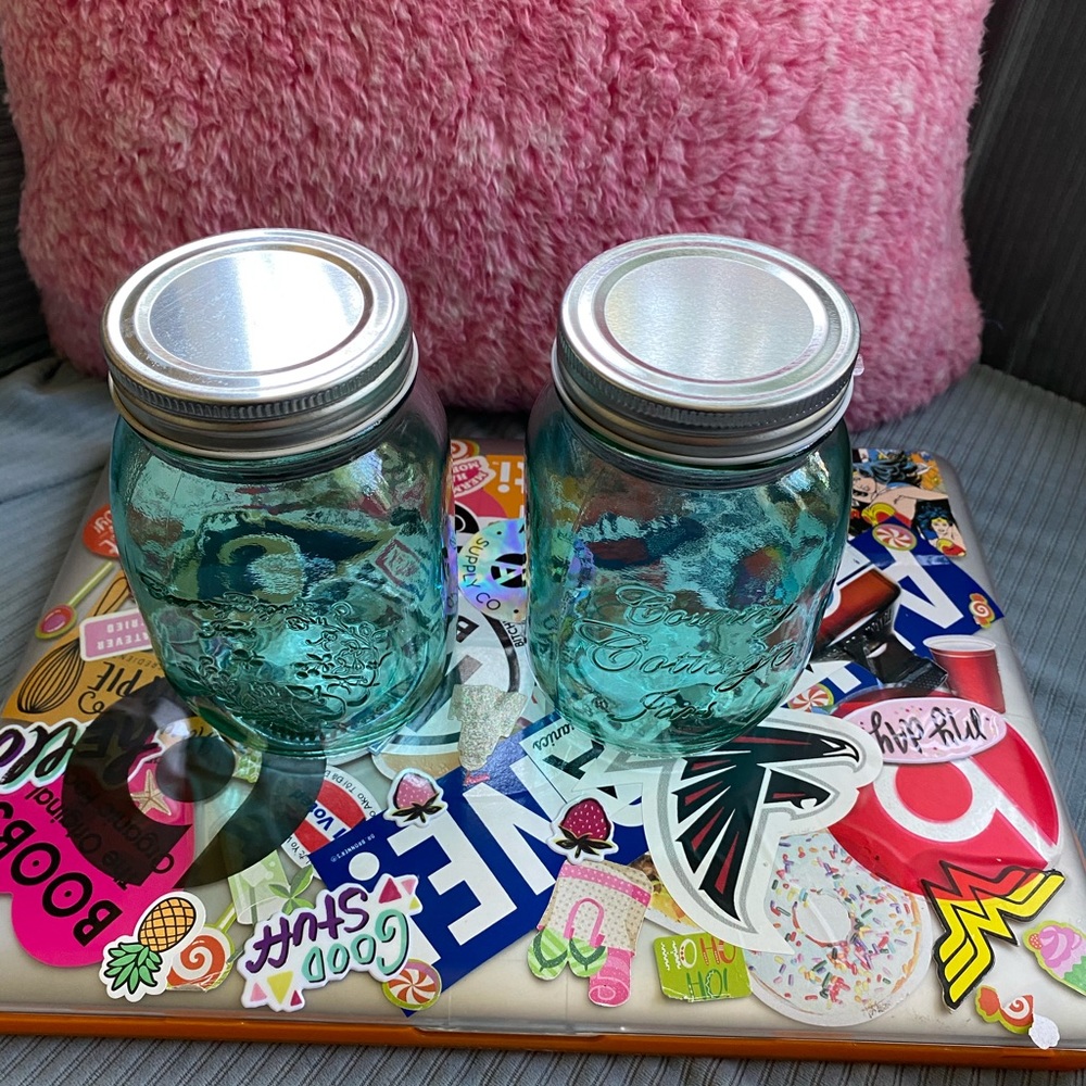 Blue Mason Jars!!!